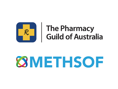 Pharmacy Guild of Australia and Methsof logos