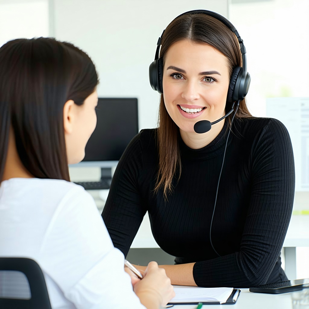 support agent helping a customer-1